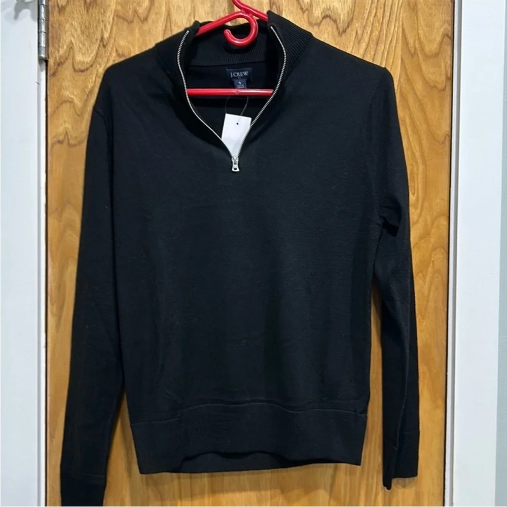 J.Crew Black Half-Zip Pullover Sweater Size Small